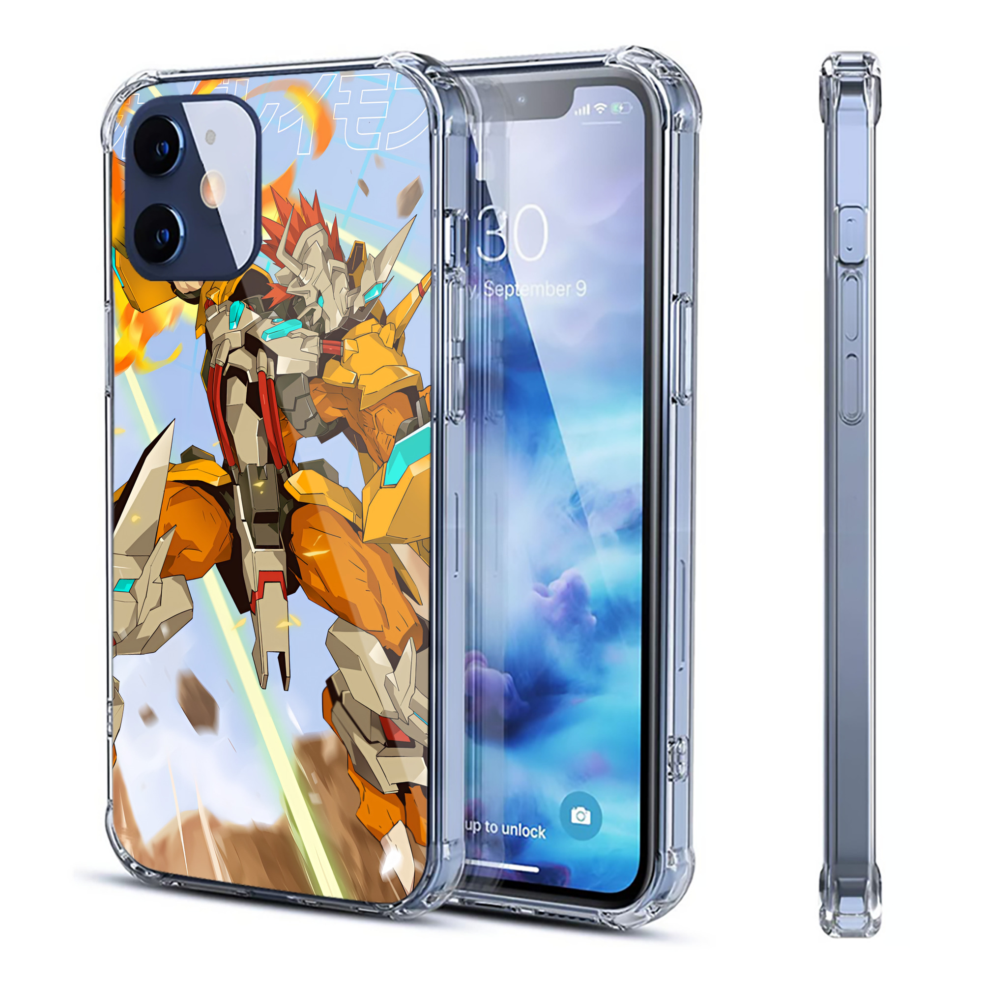 （画像用） Digimon デジタルモンスター/デジモン 【iPhone 12シリーズ対応】透明スマホケース（クリアソフトケース）